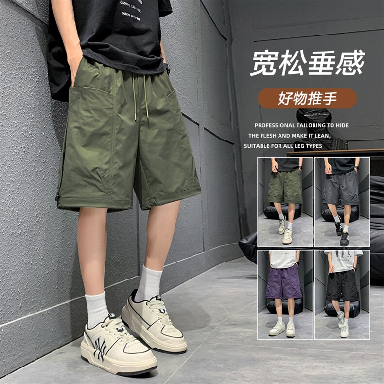 夏季工装短裤男ins潮牌日系休闲百搭潮流痞帅五分裤子DK02512-P45图片