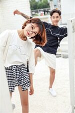 女装类目2021港风男女七分袖短袖t恤衫情侣装宽松中袖体恤T02，女装T恤，星座716A-1（原星座815）