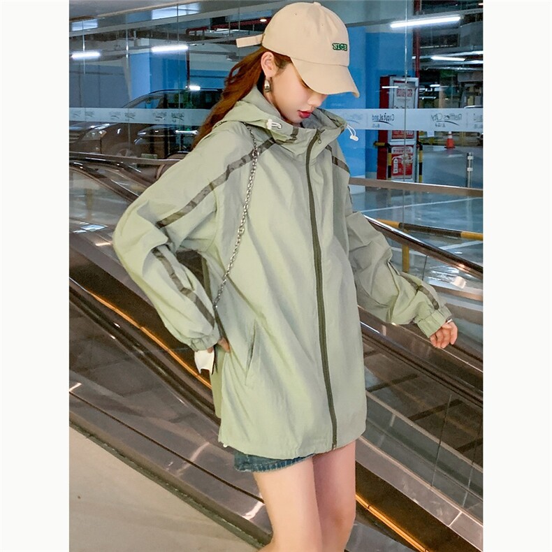 春款户外机能连帽冲锋衣户外百搭潮街头休闲男女夹克情侣开衫外套,男装夹克,星座506A
