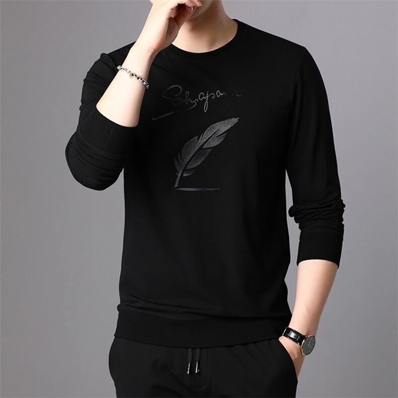 J8517钱塘2020-1秋冬男士新款高端卫衣打底衫长袖贴身舒适P52,男装卫衣,钱塘207-1