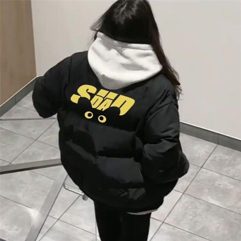 W10702-P63网图现货冬季保暖情侣装宽松美式复古棉服外套棉衣,男装棉衣,星座1608