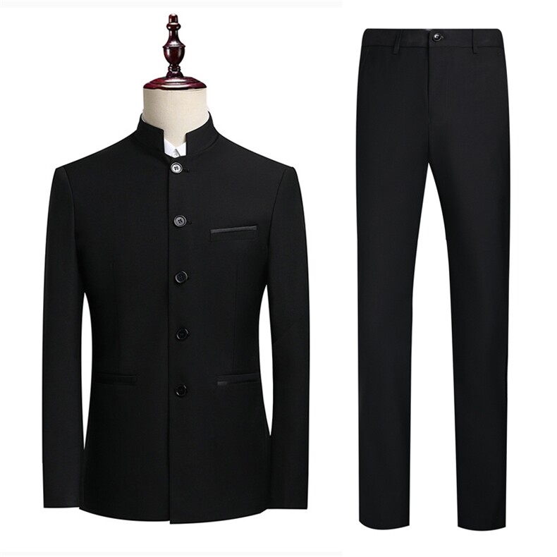 T2Z8613P125中式演出西服套装礼服男士青年立领中山装修身男服装,男装西服,星座510A-2
