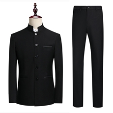 T2Z8613P125中式演出西服套装礼服男士青年立领中山装修身男服装，男装西服，星座510A-2