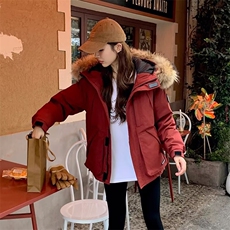冬季棉服女款短款2025年新款派克服宽松连帽修身加厚工装外套，男装棉衣，星座506A