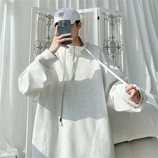 WY5021/P65春装新款高品质不起球个性套头卫衣男潮流宽松上衣外套，男装夹克，电商A141