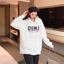 现货冬季新款韩版时尚加绒卫衣，女装卫衣/绒衫，泽妤