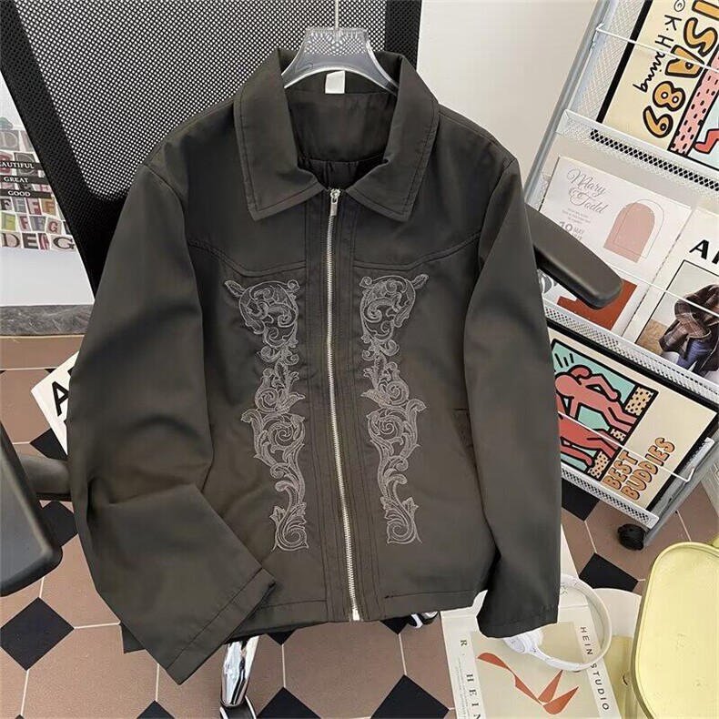 2025春雕花西部夹克高密刺绣热感面料外套浮雕休闲上衣W6509-P68,男装夹克,星座412-3