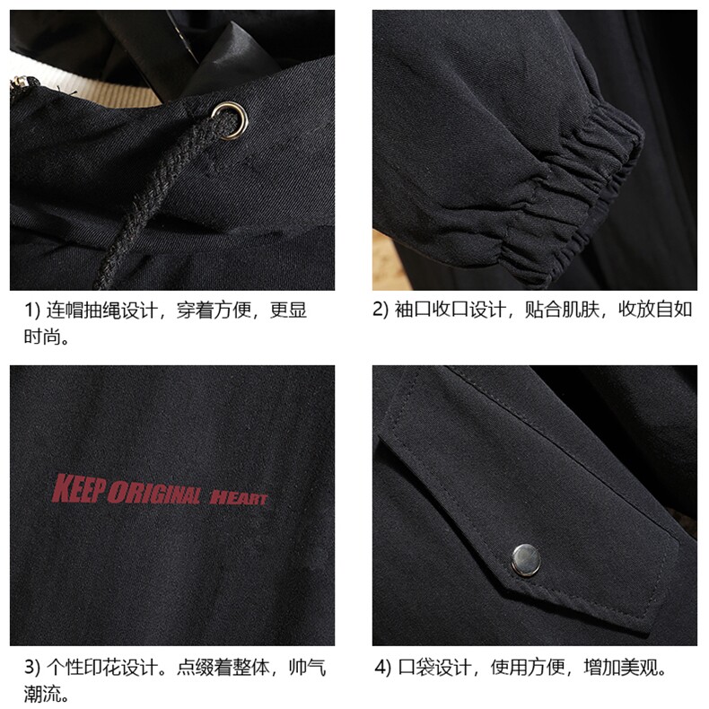JK41071-P85纯棉连帽夹克男士大码工装夹克男外套男砖墙挂拍,男装夹克,电商A040A