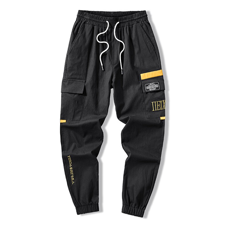 L-9XL男大码春秋弹力束脚休闲裤刺绣工装裤5032-1_8813P55，男装休闲裤，星座1516-1