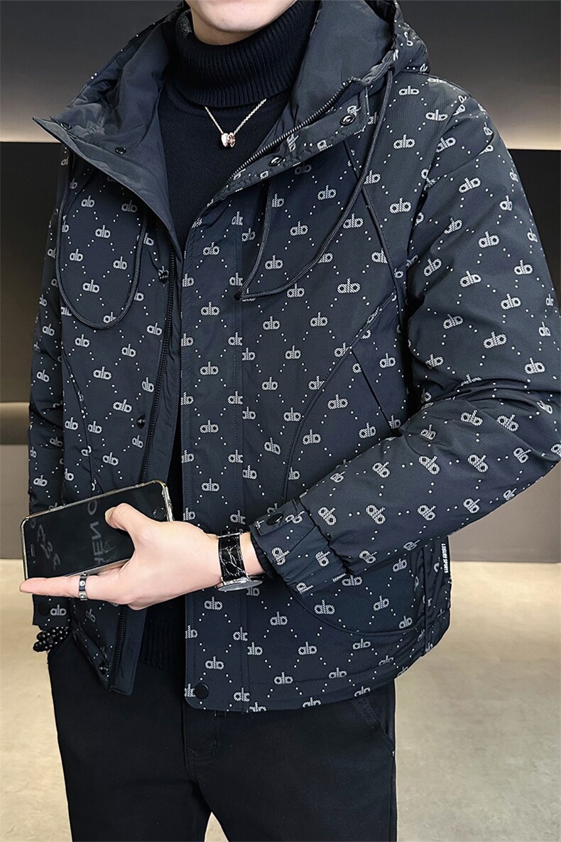 新标90绒店主风冬季男士字母连帽羽绒服保暖外套2266-P255,男装羽绒服,电商B328