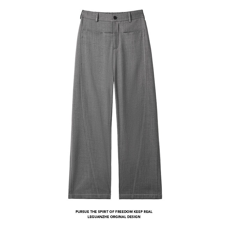 2025 夏季新款 白底大码美式直筒西裤M-5X HK25232-特P35图片