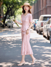 现货！夏季新款2025套装女气质优雅时尚显廋舒适两件套，女装套装/套裙，涵墨
