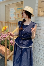 夏装新款！大量现货！波点牛仔休闲两件套2C133-8927P160K128，女装套装/套裙，2C133