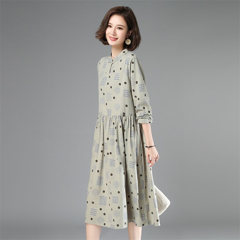 长袖时尚简约优雅百搭2021简约显瘦连衣裙,女装连衣裙,独衣靓