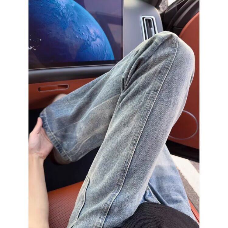 1506-1/K80091/P43美式高街复古水洗微喇牛仔裤显瘦显高百搭男女，男装牛仔裤，星座1506-1