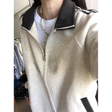 抖音得物高品质美式高街重磅结构设计拼接织带立领卫衣外套CM42，男装卫衣，电商A486