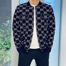 2022年新款提花夹克男翻领针织开衫外套潮钱塘50516056P185，男装针织衫/毛衣，钱塘6025