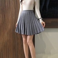 2025年秋季中腰百搭时尚百搭通勤简约休闲百褶短裙，女装半身裙，举月羊绒