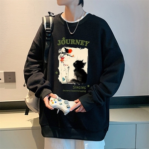 圆领卫衣男超大码胖子肥佬大号长袖t恤S6433-P28