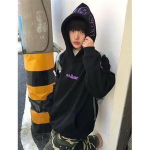 卫衣男士秋冬套头连帽上衣青少年休闲宽松运动加绒外套 WDX213图片