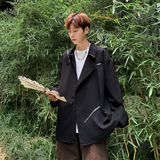设计感小众衬衫2023男女青春流行休闲解构拉链长袖衬衣C8203-p50，男装衬衫，星座601-2