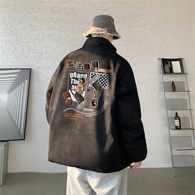 麂皮绒棉衣男大码立领棉袄子男羽绒棉服JM87282-P110,男装棉衣,电商A040
