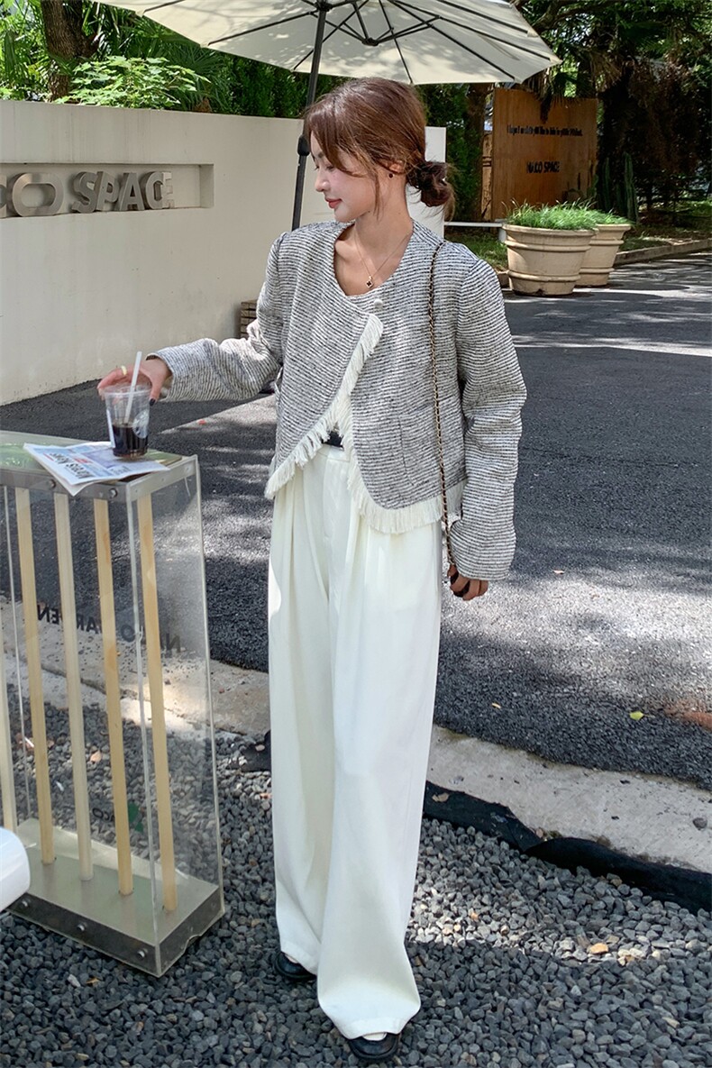 2023秋季新款小众设计感小香风短外套B190-82399-P125-K178,女装短外套,一九零