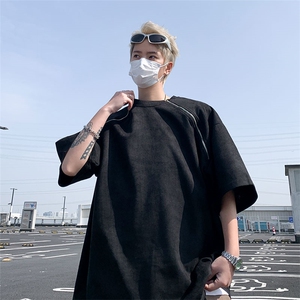 个性小众金属拉链短袖T恤，XZ1005-1-TTH009-批价4058图片