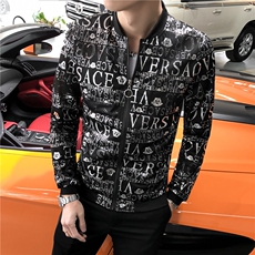 2021夏季新款时尚潮男个性印花防晒衣夜店舞台装夹克外套A99-P60，男装夹克，星座419（原A233）