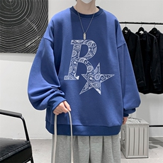 S6328-P28秋季圆领卫衣男大码韩版宽松长袖外套，男装卫衣，电商A040