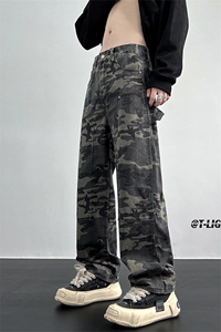 秋季美式ins高街hiphop迷彩水洗伐木裤工装货号K2312P55图片