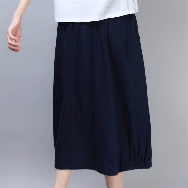 半身裙纯色中腰百褶裙2021年夏季中裙A型舒适韩版潮流,女装半身裙,涵誉