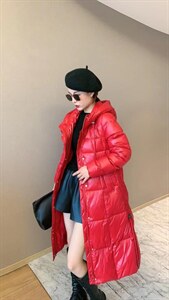 【现货】时尚宽松舒适中长款显瘦羽绒服图片