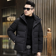 B8038钱塘2020-3有帽商务休闲冬季厚款简约中年男士羽绒服P258，男装羽绒服，钱塘207-3