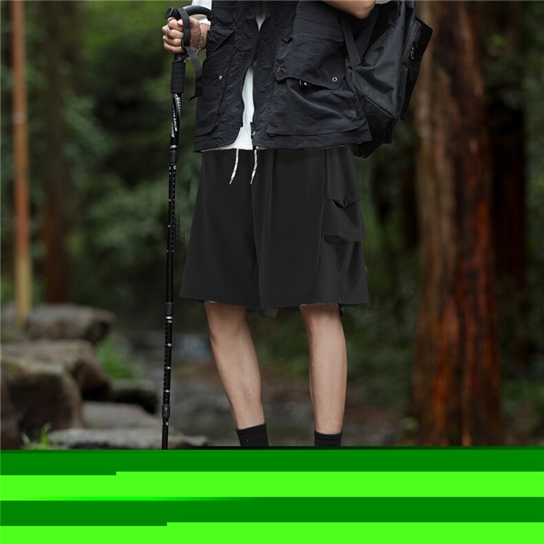 控价49夏季冰丝短裤设计款小众样式速干休闲五分裤DK24017P-28,男装牛仔裤,电商A128