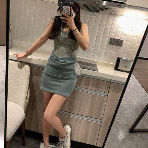 辣妹针织背心裙,女装背心吊带,XTZ style