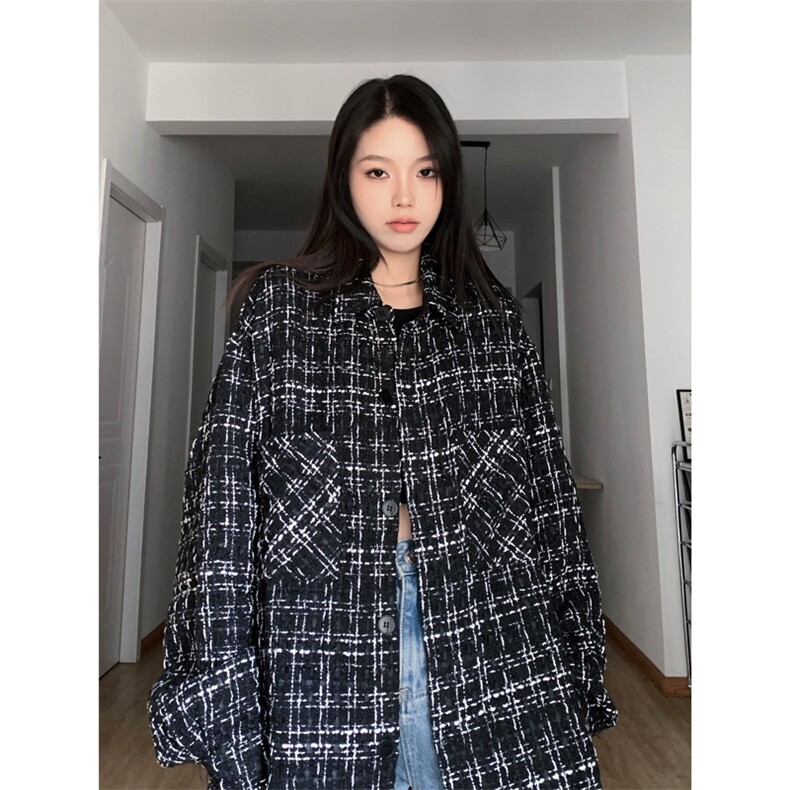 小香风外套情侣男港风潮流ins宽松休闲上衣228-11055-P68,女装短外套,星座228-1
