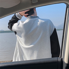 抖音得物高品质重磅全棉二开360克立领棒球服开衫卫衣外套CM12，女装短外套，电商A486