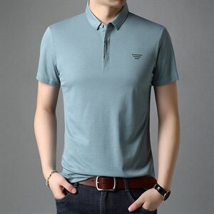 G7290 2021夏季新款T恤衫男POLO衫短袖翻领图片