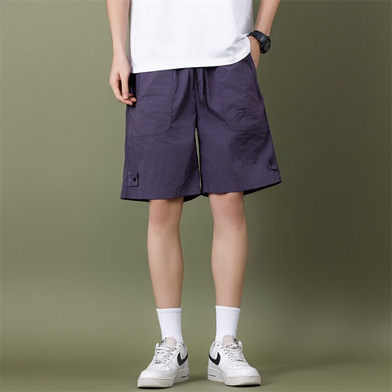 2025夏季新款青少年运动裤五分裤休闲速干冰丝工装短裤男DK90-25,男装牛仔裤,星座1402-1