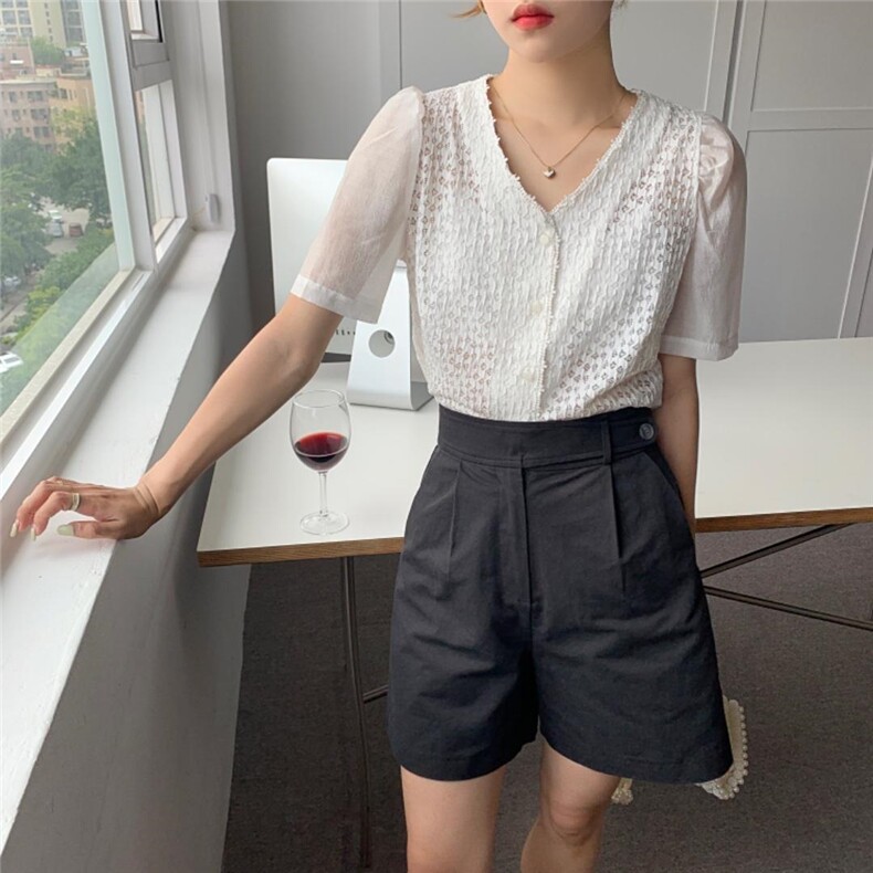 夏季新款镂空开衫上衣，女装，墨初