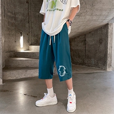 冰丝七分裤男大码速干短裤男五分裤车景风格QK72390-P25，男装休闲裤，电商A040