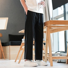 8XL-M亚麻裤男肌理感冰丝薄款休闲裤长裤男宽松百搭情侣裤K919P58，男装休闲裤，电商D206-1