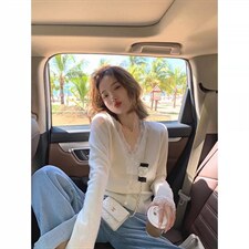 春季新款，V领薄款羊毛衫，其它，CHERRY·印