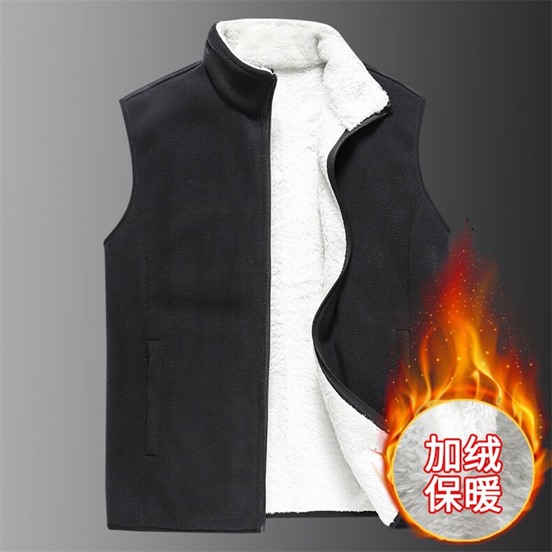 M-8XL男大码立领加绒加厚摇粒绒马甲5032-1_9809P50,男装背心/马甲,星座1516-1