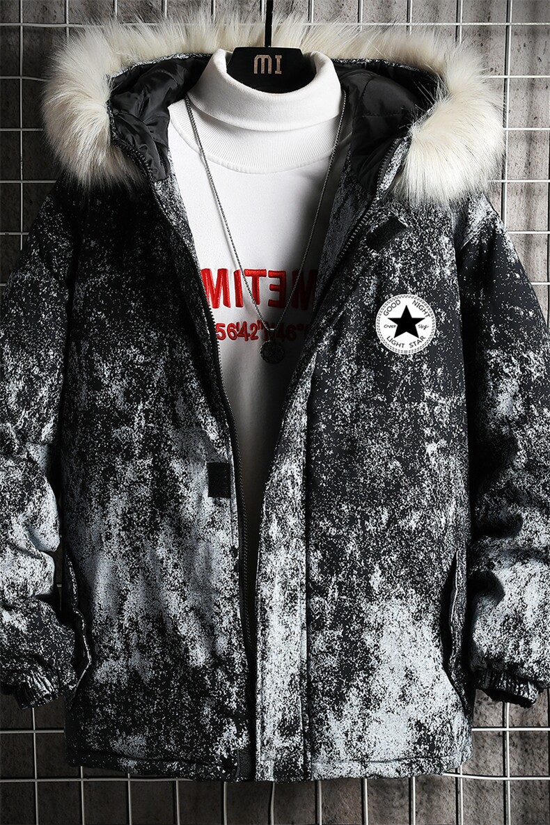 MC49008-P135日系潮衣男大码派克服男工装服外套袄网格,男装棉衣,电商A040A