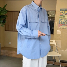 长袖衬衫春款男港风潮流C2001P34，男装衬衫，星座1116-2
