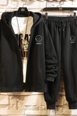 TK6072-P85开衫连帽卫衣套装男运动套装两件套砖墙挂拍，男装卫衣，电商A040A