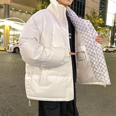 抖音得物品质深度库存三防面料假两件格子棉衣外套棉服66626特P85，男装棉衣，电商A486