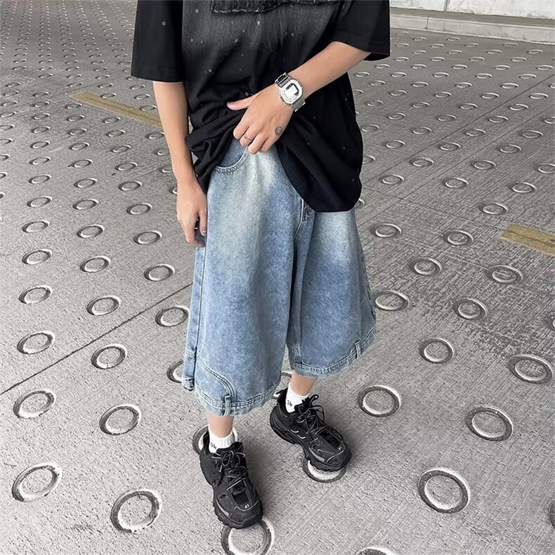 2024美式牛仔裤男款七分裤潮N2132P42,男装牛仔裤,星座1116-2